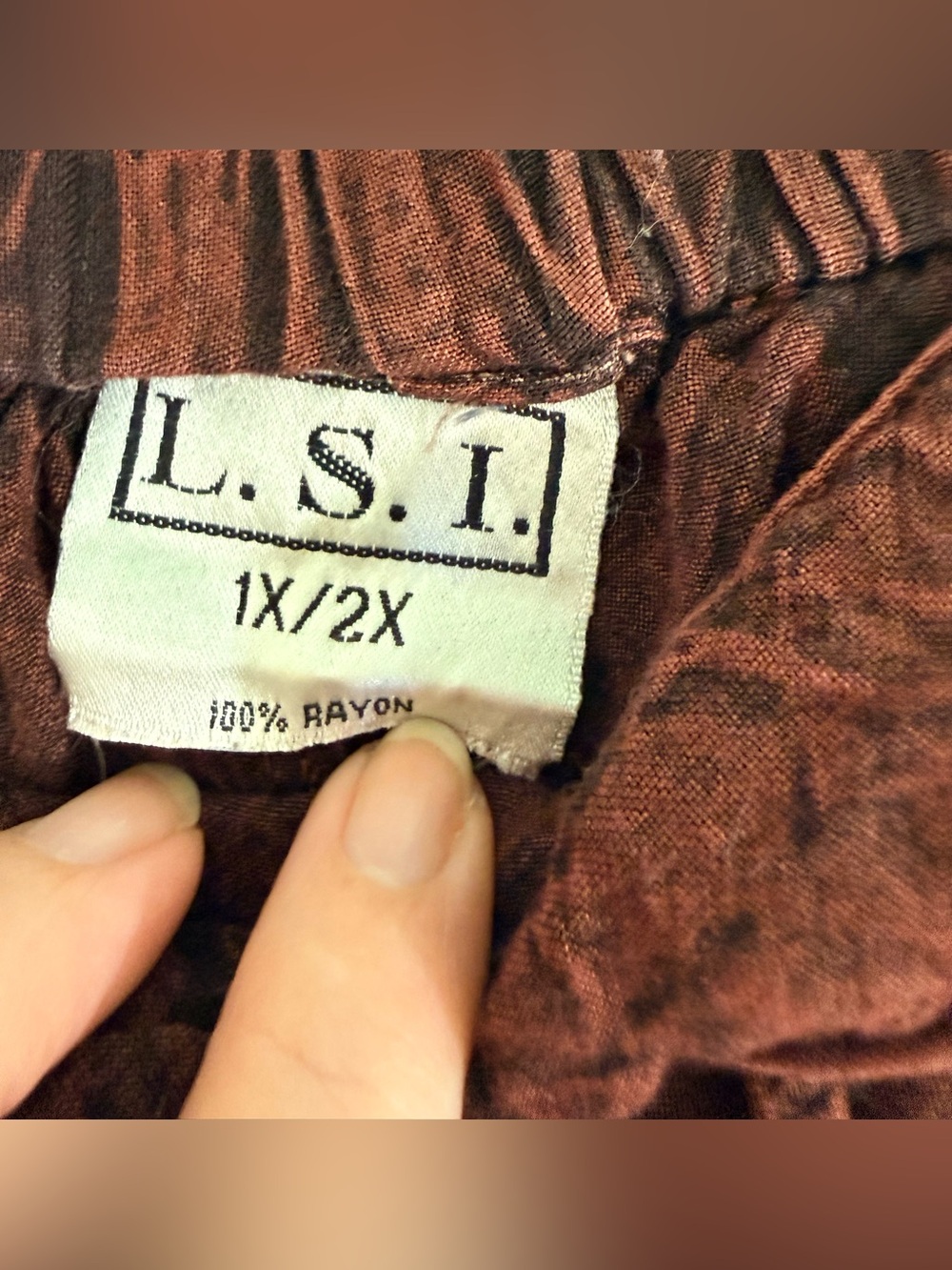 Vintage L.S.I 90’s brown tiered ruffle elastic waist high low fairy core grunge - Picture 5 of 10
